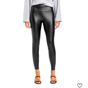 NEW a new day faux leather leggings black vegan NWOT